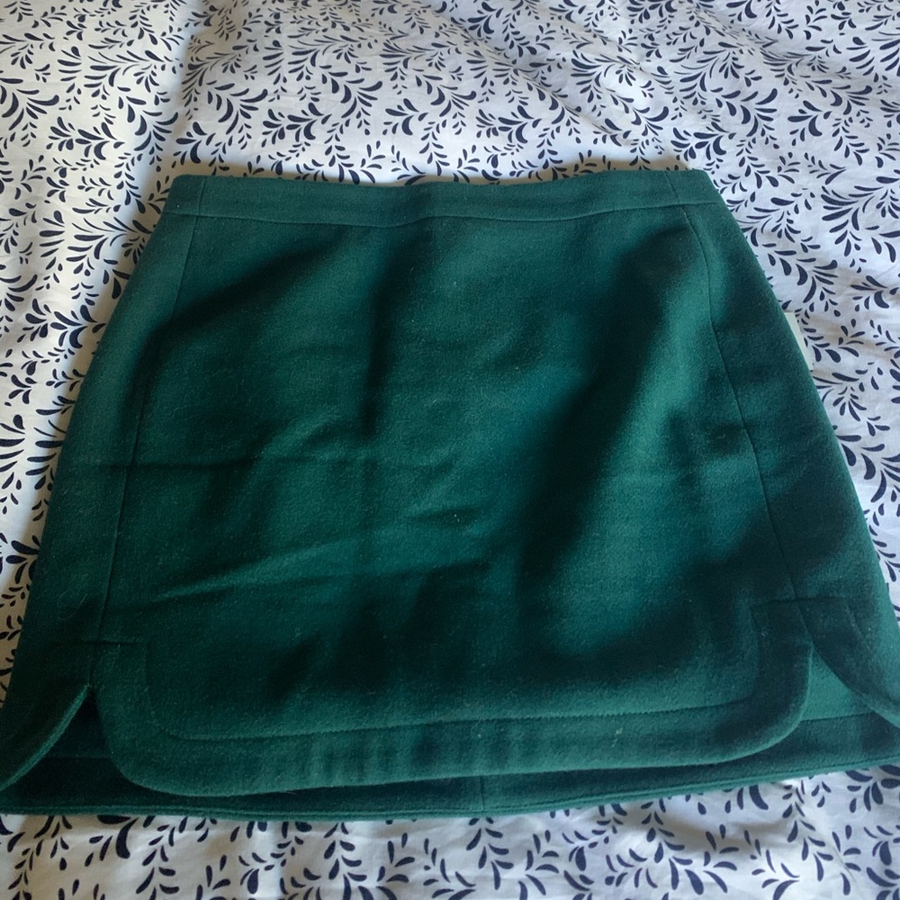 J.Crew size 6 beautiful green wool skirt.